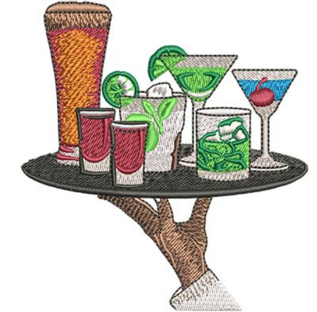 Picture of Drink Tray Machine Embroidery Design