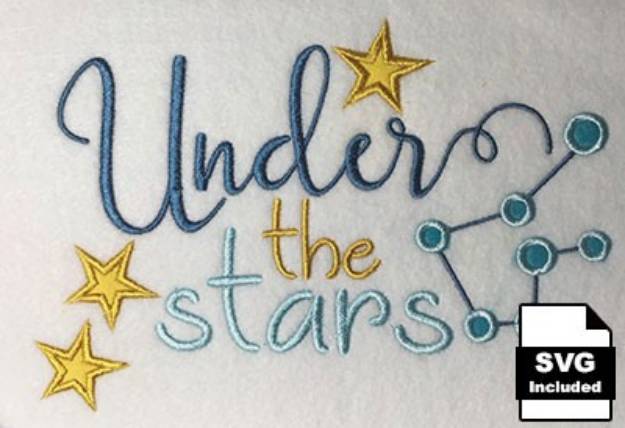 Picture of Under The Stars Applique Machine Embroidery Design
