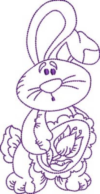 Picture of Outline Easter Bunny Machine Embroidery Design
