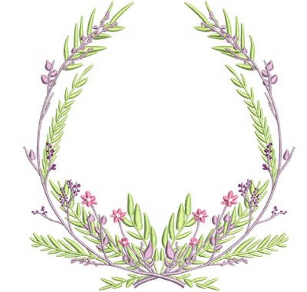 Picture of Floral Laurel Machine Embroidery Design