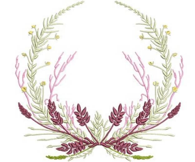 Picture of Decorative Floral Laurel Machine Embroidery Design