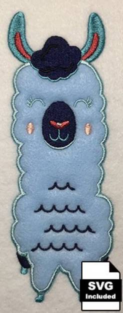 Picture of Happy Llama Applique Machine Embroidery Design