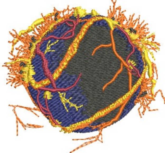 Picture of Lava Tennis Ball Machine Embroidery Design