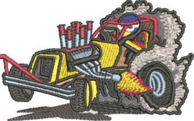 Picture of Dragster Machine Embroidery Design