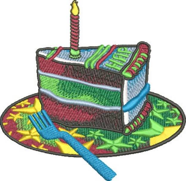 Picture of Slice Of Cake Machine Embroidery Design