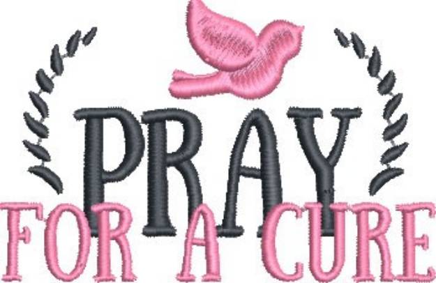 Picture of Pray For A Cure Machine Embroidery Design