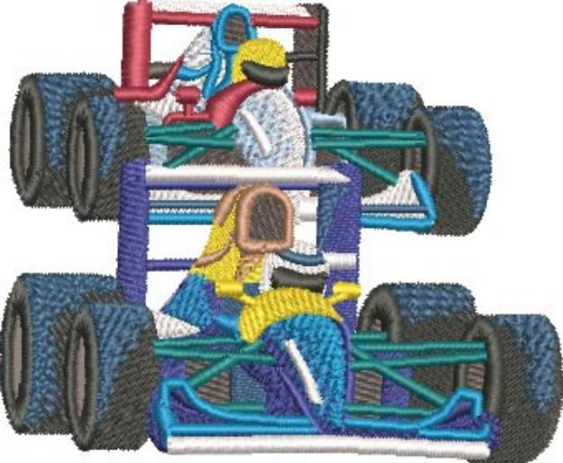 Picture of Formula One Race Machine Embroidery Design
