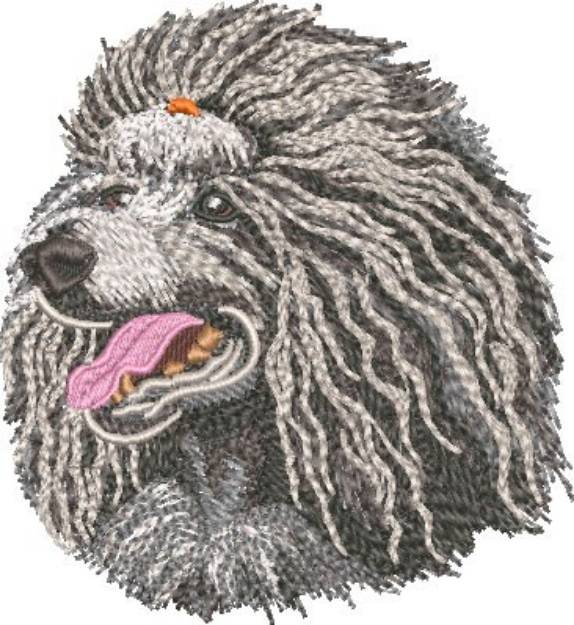 Picture of Gray Poodle Machine Embroidery Design
