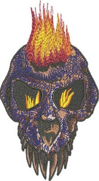 Picture of Tattoo Skull Machine Embroidery Design