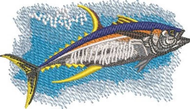 Picture of Yellowfin Tuna Machine Embroidery Design