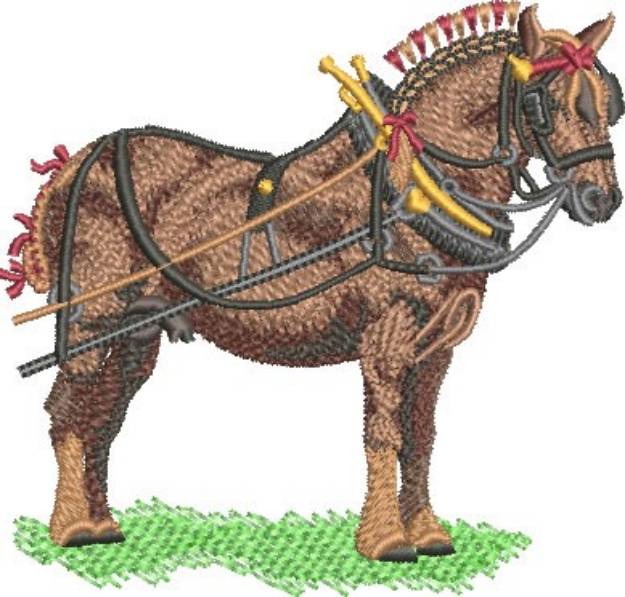 Picture of Stuffolk Punch Horse Machine Embroidery Design