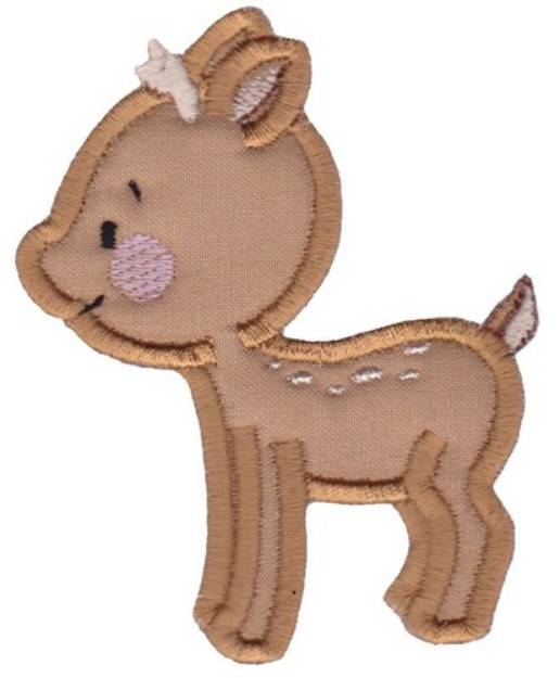 Picture of Applique Deer Machine Embroidery Design