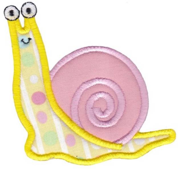 Picture of Applique Snail Machine Embroidery Design