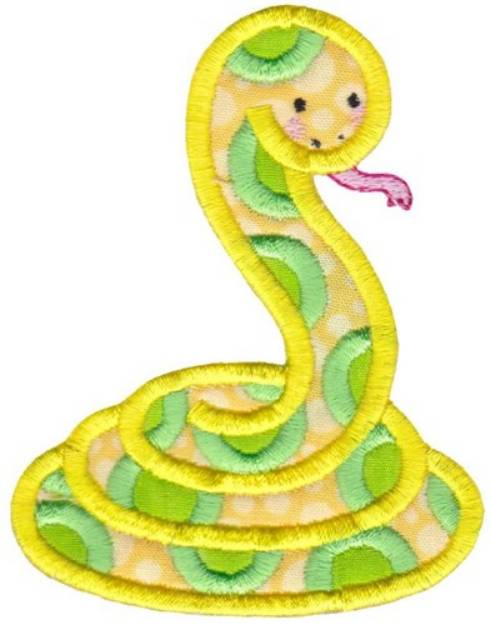 Picture of Applique Snake Machine Embroidery Design