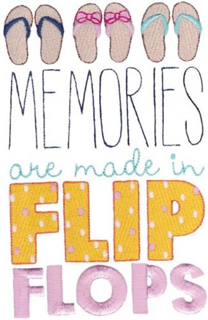 Picture of Flip Flop Memories Machine Embroidery Design
