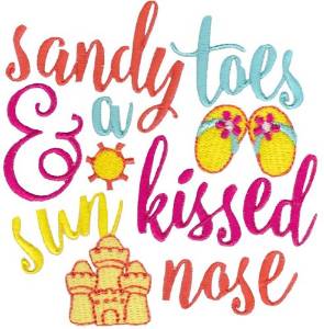 Picture of Sandy Toes Machine Embroidery Design