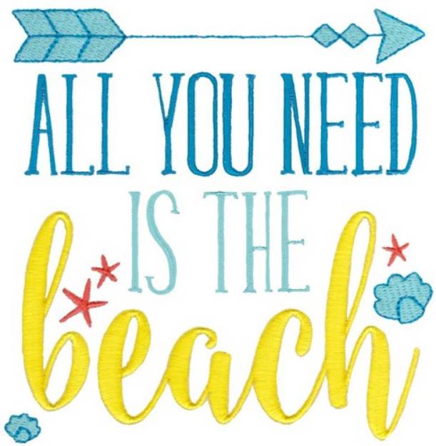 Picture of Need The Beach Machine Embroidery Design