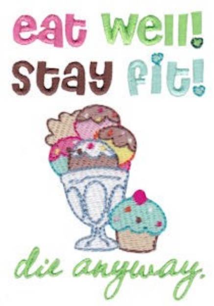 Picture of Eat Well Machine Embroidery Design