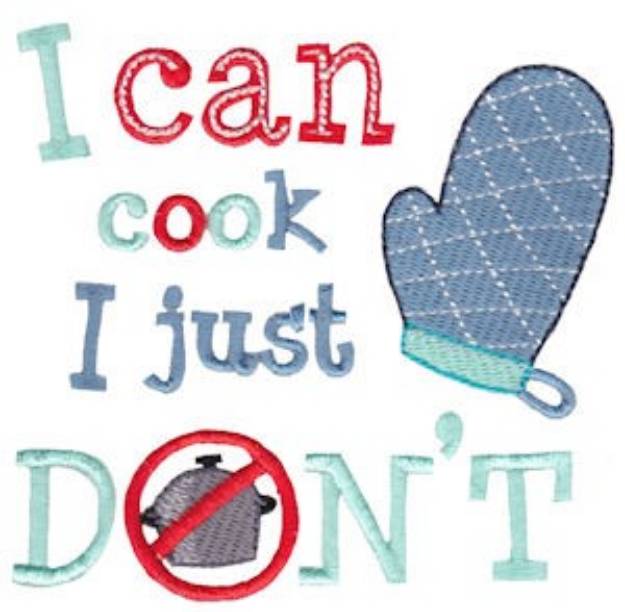 Picture of I Can Cook Machine Embroidery Design