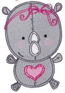 Picture of Baby Dolls Rhino Machine Embroidery Design