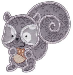 Picture of Forest Squirrel Applique Machine Embroidery Design
