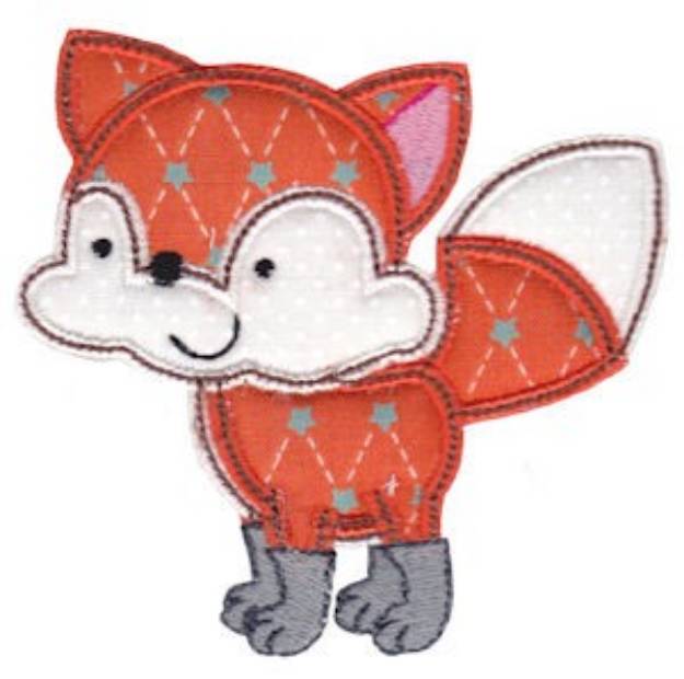 Picture of Forest Fox Applique Machine Embroidery Design