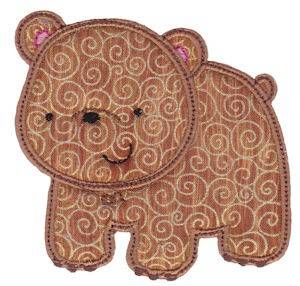 Picture of Forest Bear Applique Machine Embroidery Design