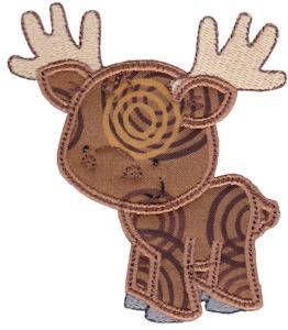Picture of Forest Moose Applique Machine Embroidery Design