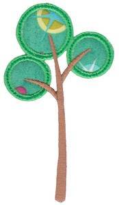 Picture of Forest Tree Applique Machine Embroidery Design