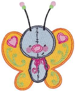 Picture of Baby Dolls Butterfly Machine Embroidery Design