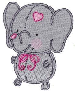 Picture of Baby Dolls Elephant Machine Embroidery Design