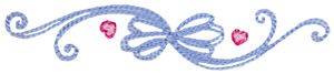 Picture of Baby Dolls Swirly Bow Machine Embroidery Design