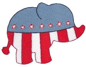 Picture of USA Elephant Machine Embroidery Design