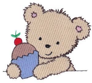 Picture of Cuddle Bear Cupcake Machine Embroidery Design
