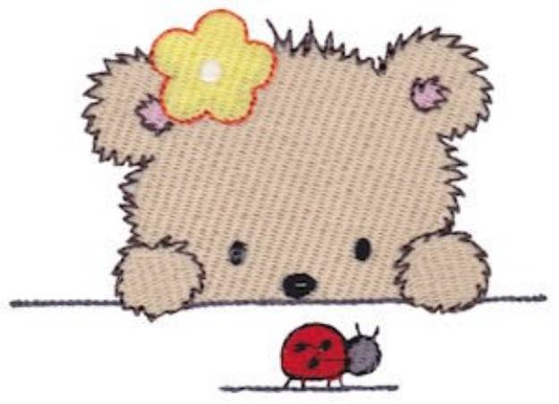 Picture of Cuddle Bear Ladybug Machine Embroidery Design
