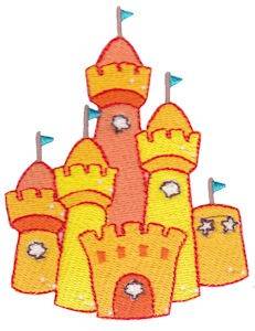 Picture of Summer Loving Sandcastle Machine Embroidery Design