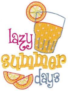 Picture of Summer Loving Beverage Machine Embroidery Design