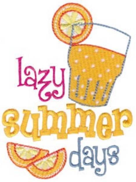 Picture of Summer Loving Beverage Machine Embroidery Design