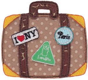 Picture of Vacation Time Suitcase Machine Embroidery Design