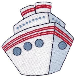 Picture of Vacation Time Ship Machine Embroidery Design