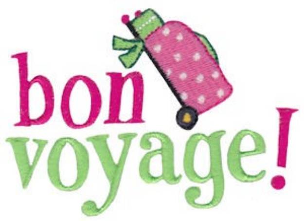 Picture of Vacation Time Bon Voyage Machine Embroidery Design