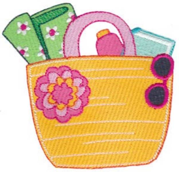 Picture of Vacation Time Tote Machine Embroidery Design