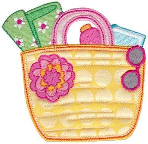 Picture of Vacation Time Purse Machine Embroidery Design