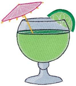 Picture of Vacation Time Cocktail Machine Embroidery Design