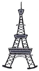 Picture of Vacation Time Eiffel Tower Machine Embroidery Design