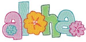 Picture of Vacation Time Aloha Machine Embroidery Design