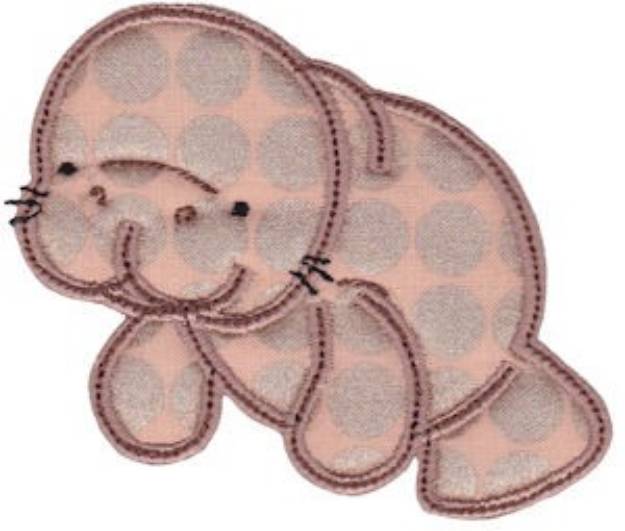 Picture of Sea Creatures Too Applique Manatee Machine Embroidery Design