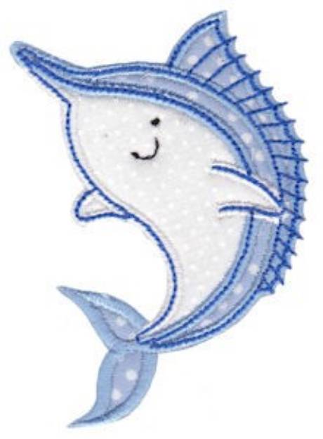 Picture of Sea Creatures Too Applique Swordfish Machine Embroidery Design