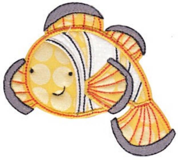 Picture of Sea Creatures Too Applique  Clown Fish Machine Embroidery Design