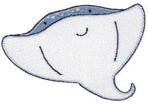 Picture of Sea Creatures Too Manta Ray Machine Embroidery Design